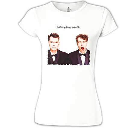 Pet Shop Boys - Actually Beyaz Bayan Tshirt