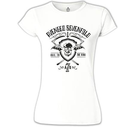 Avenged Sevenfold - Hail to the King Beyaz Bayan Tshirt