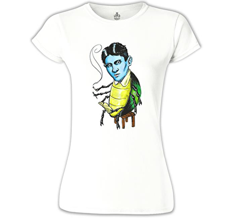 Franz Kafka Beyaz Bayan Tshirt