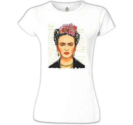 Frida Kahlo 1 Beyaz Kadın Tshirt