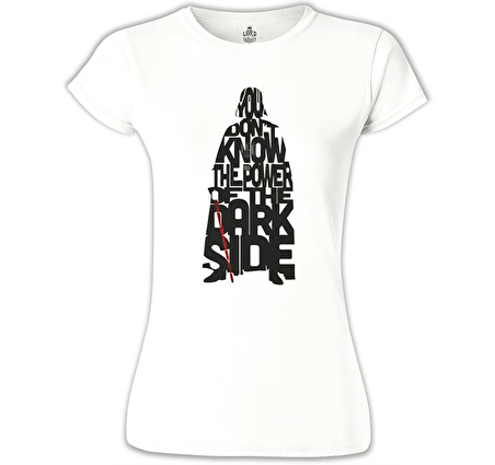 Star Wars - Power of the Dark Side Beyaz Bayan Tshirt