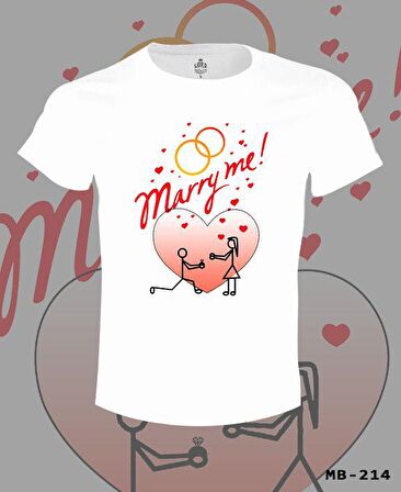 Marry Me! Beyaz Bayan Tshirt