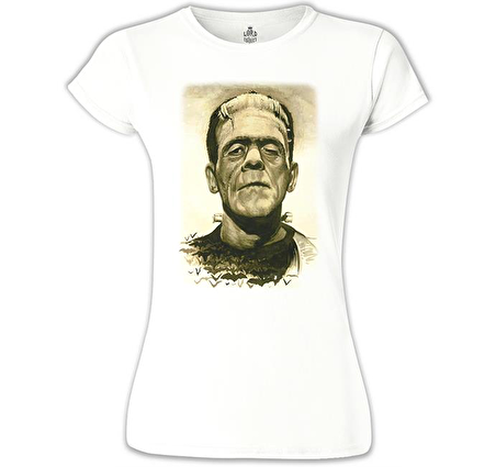 Frankenstein Beyaz Bayan Tshirt