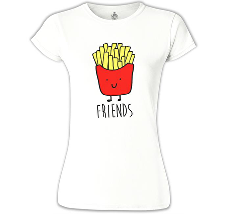 Best Friends - Patates Beyaz Bayan Tshirt