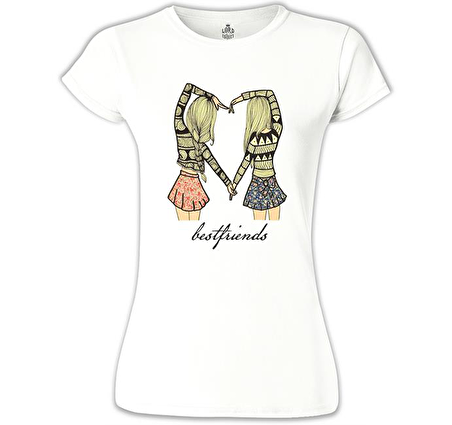 Best Friends - F1 Beyaz Bayan Tshirt