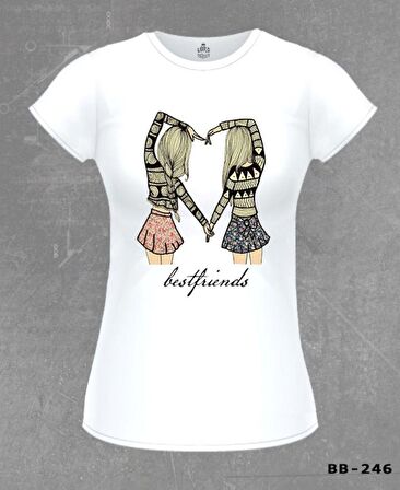 Best Friends - F1 Beyaz Bayan Tshirt