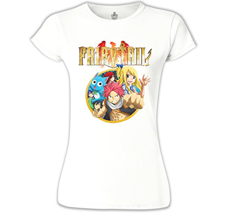 Fairy Tail Beyaz Bayan Tshirt