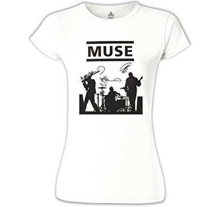 Muse - Band Beyaz Bayan Tshirt