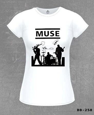 Muse - Band Beyaz Bayan Tshirt