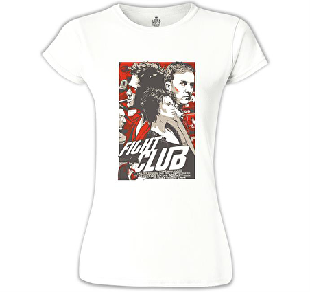 Fight Club Beyaz Bayan Tshirt