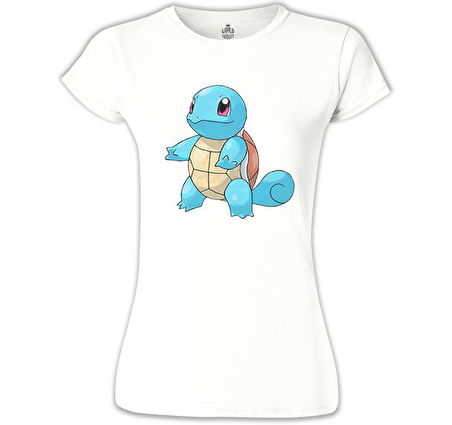 Pokemon - Squirtle Beyaz Bayan Tshirt