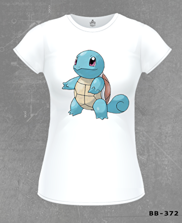 Pokemon - Squirtle Beyaz Bayan Tshirt