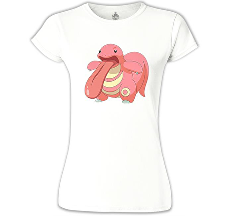 Pokemon - Lickitung Beyaz Bayan Tshirt