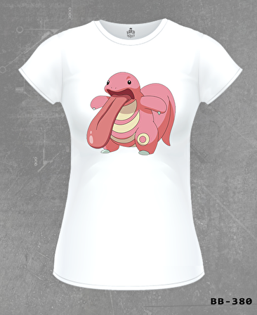 Pokemon - Lickitung Beyaz Bayan Tshirt