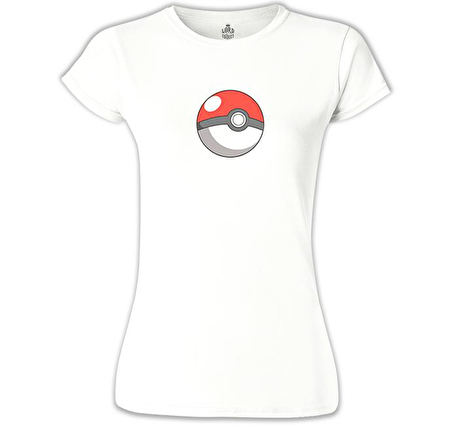 Pokemon - Pokeball Beyaz Bayan Tshirt