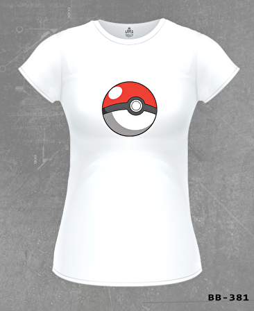 Pokemon - Pokeball Beyaz Bayan Tshirt