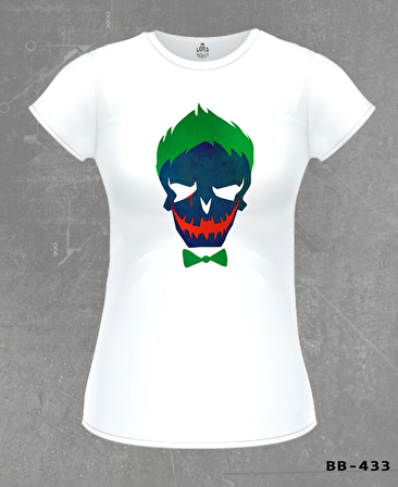 Suicide Squad - Joker Beyaz Bayan Tshirt