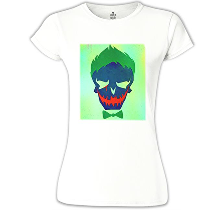 Suicide Squad - Joker Last Cry Beyaz Bayan Tshirt