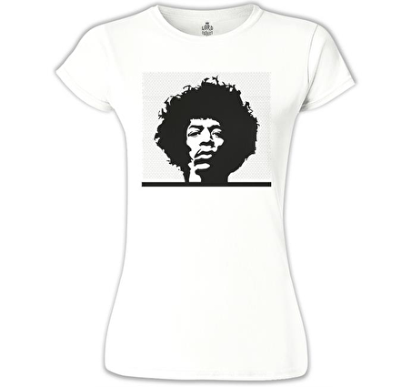 Jimi Hendrix - Tab Beyaz Bayan Tshirt