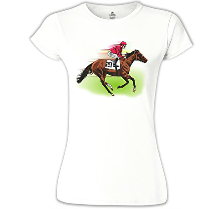 At 10 Beyaz Bayan Tshirt