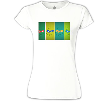 Ninja KapluBBağalar Beyaz Bayan Tshirt