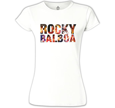 Rocky Balboa - Sylvester Stallone Beyaz Bayan Tshirt