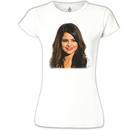Selena Gomez - Stars Beyaz Bayan Tshirt