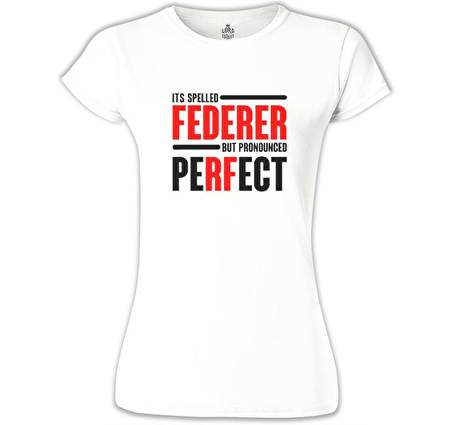 Tenis - Pronounced Perfect Beyaz Bayan Tshirt