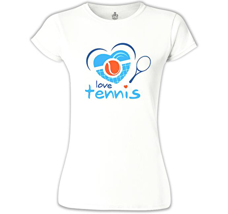 Tenis - Beat Beyaz Kadın Tshirt