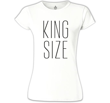 King Size Beyaz Bayan Tshirt