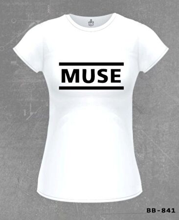 Muse - Logo Beyaz Bayan Tshirt