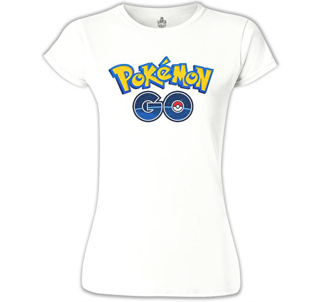 Pokemon Go - Logo Beyaz Bayan Tshirt
