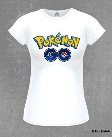 Pokemon Go - Logo Beyaz Bayan Tshirt