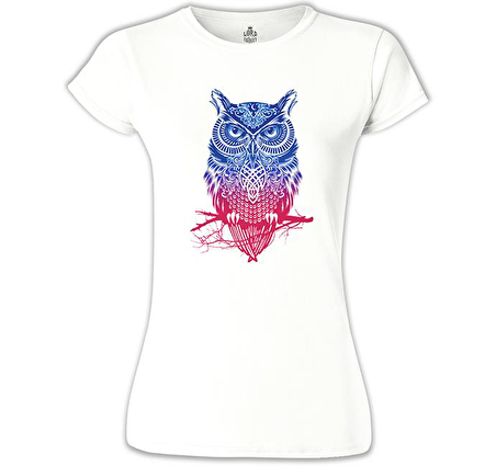 Baykuş Beyaz Bayan Tshirt