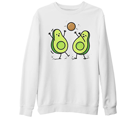 Avacado - Top Beyaz Kalın Sweatshirt