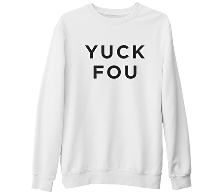 Yuck Fou  Beyaz Kalın Sweatshirt