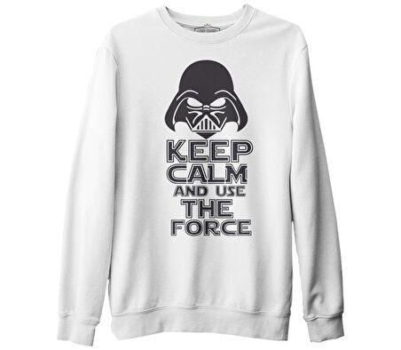 Star Wars - Use the Force Beyaz Erkek Kalın Sweatshirt