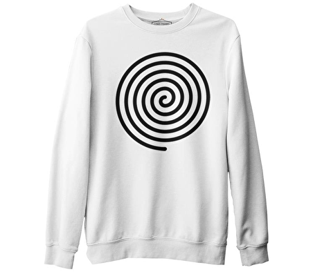 Deep by Spiral Beyaz Erkek Kalın Sweatshirt