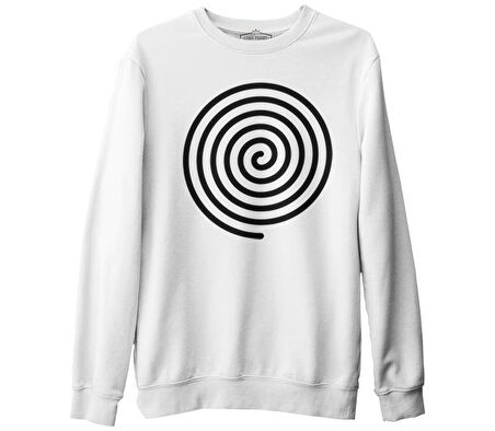 Deep by Spiral Beyaz Erkek Kalın Sweatshirt