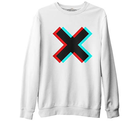 X by Colors Beyaz Erkek Kalın Sweatshirt