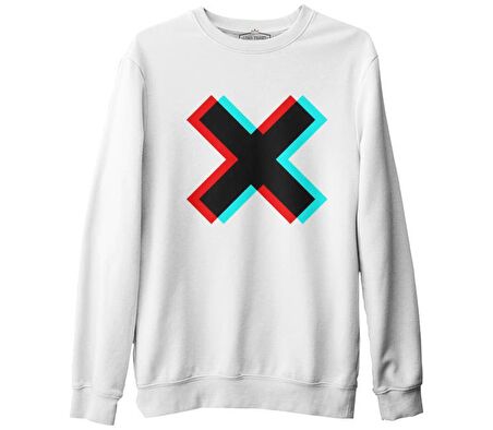 X by Colors Beyaz Erkek Kalın Sweatshirt
