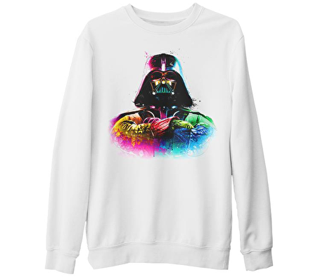 Darth Vader Beyaz Kalın Sweatshirt