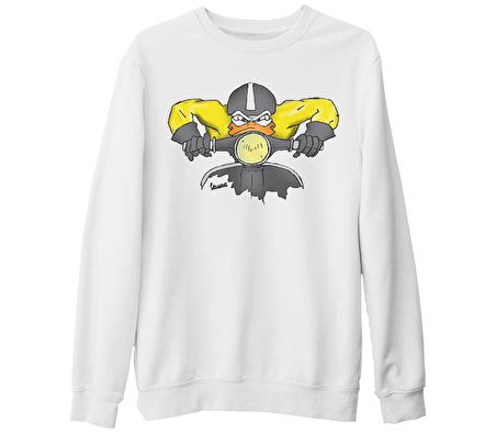 Vespa - Duck Beyaz Kalın Sweatshirt