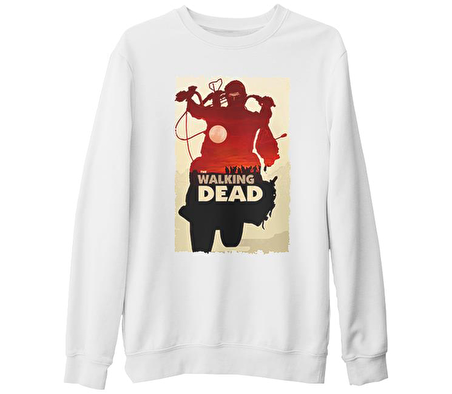 The Walking Dead 2 Beyaz Kalın Sweatshirt