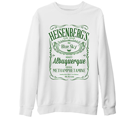 Breaking Bad - Heisenberg's Beyaz Kalın Sweatshirt