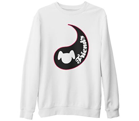 Best Friends - Köpek Beyaz Kalın Sweatshirt