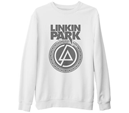 Linkin Park - Logo 2 Beyaz Kalın Sweatshirt
