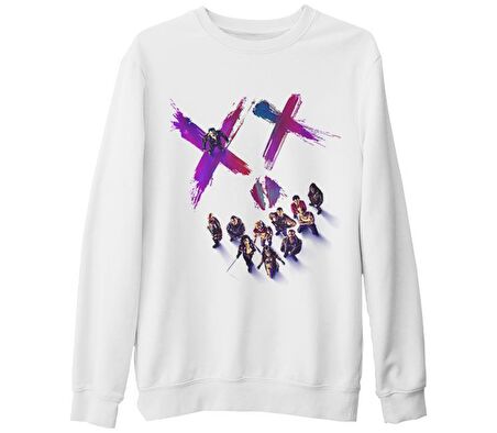 Suicide Squad Beyaz Kalın Sweatshirt