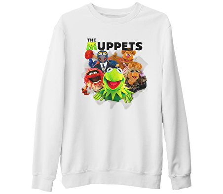 The Muppets Beyaz Kalın Sweatshirt