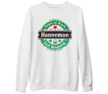 Slayer - Jeff Hanneman Angel of Death Beyaz Kalın Sweatshirt